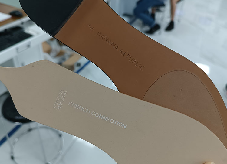二氧化碳激光打标機|皮革材料鞋面激光打标案例